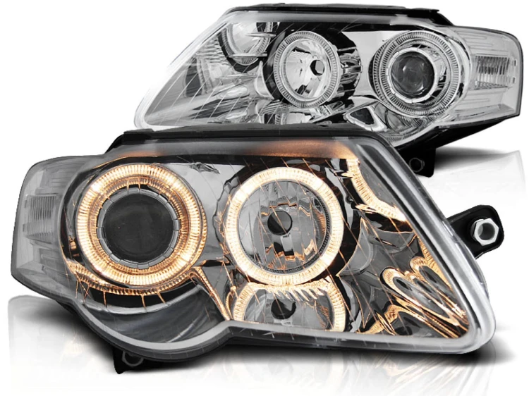 LAMPY PRZEDNIE REFLEKTORY CHROME VW PASSAT B6 3C 03.05-10