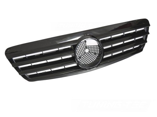 ATRAPA GRILL GLOSSY BLACK MERCEDES S KLASA W220 98-02