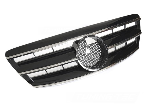 ATRAPA GRILL CHROME BLACK MERCEDES S KLASA W220 02-05