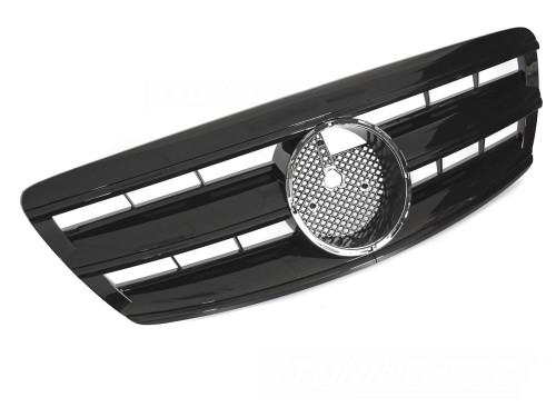 ATRAPA GRILL GLOSSY BLACK MERCEDES S KLASA W220 02-05