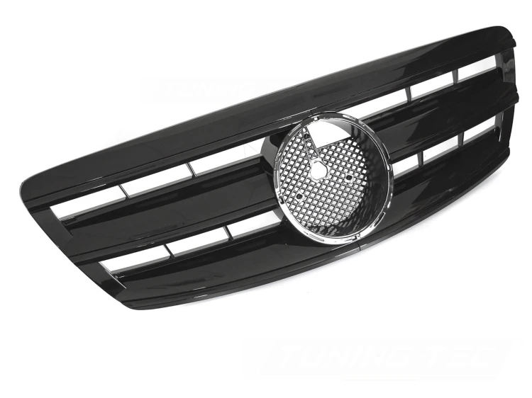 ATRAPA GRILL GLOSSY BLACK MERCEDES S KLASA W220 02-05