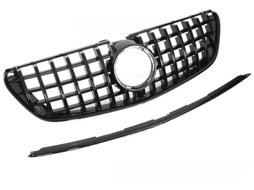 ATRAPA GRILL GLOSSY BLACK MERCEDES V-CLASS W447 14-19 PANAMERICANA
