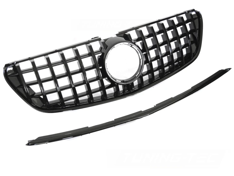 ATRAPA GRILL GLOSSY BLACK MERCEDES V-CLASS W447 14-19 PANAMERICANA
