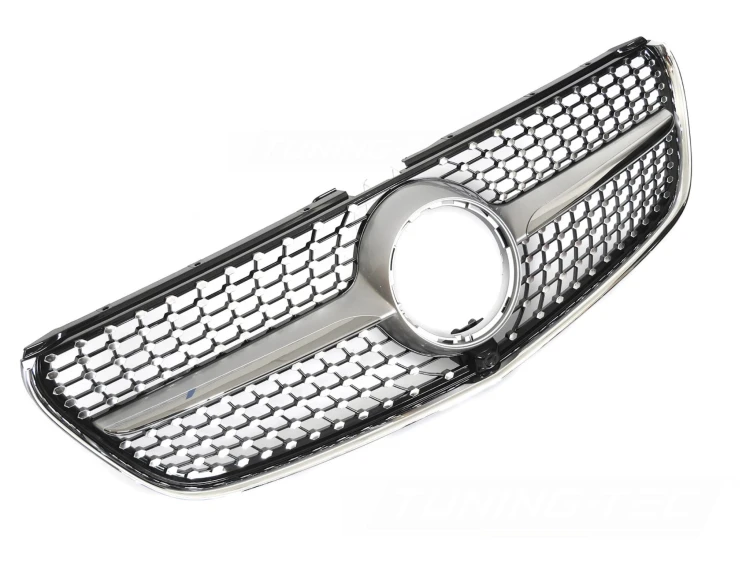 ATRAPA DIAMOND SILVER BLACK MERCEDES V-CLASS W447 14-19 AMG