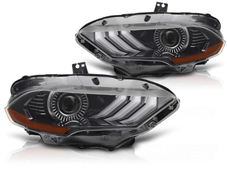 LAMPY PRZEDNIE REFLEKTORY DRL FORD MUSTANG 18-21 FULL LED