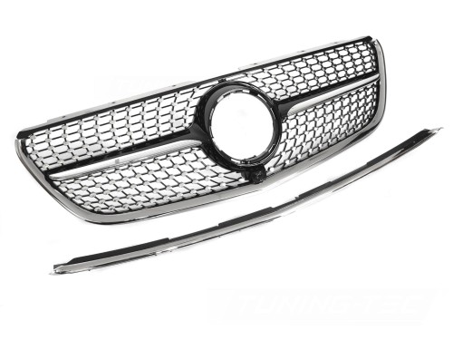 ATRAPA GRILL DIAMOND BLACK CHROME MERCEDES VITO W447 14-19