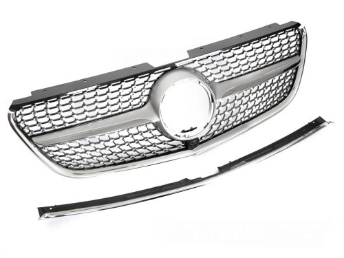 ATRAPA GRILL DIAMOND SILVER CHROME MERCEDES VITO W447 14-19