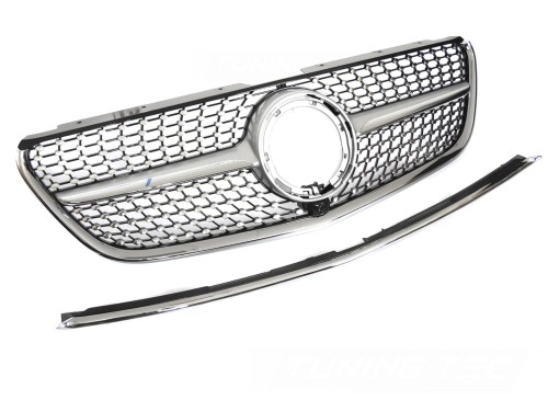 ATRAPA GRILL DIAMOND SILVER BLACK MERCEDES VITO W447 19-23
