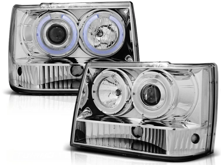 LAMPY PRZEDNIE REFLEKTORY JEEP GRAND CHEROKEE 93-98 CHROME