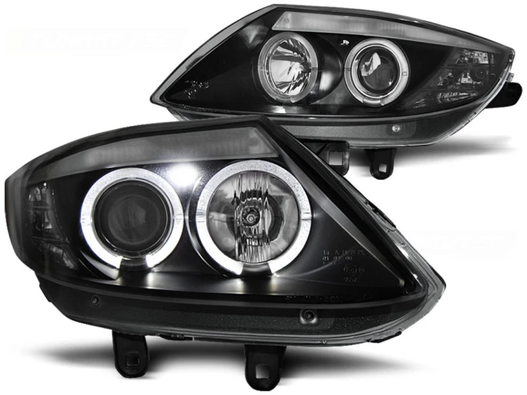 LAMPY PRZEDNIE REFLEKTORY ANGEL EYES BLACK BMW Z4 E85 E86 02-08