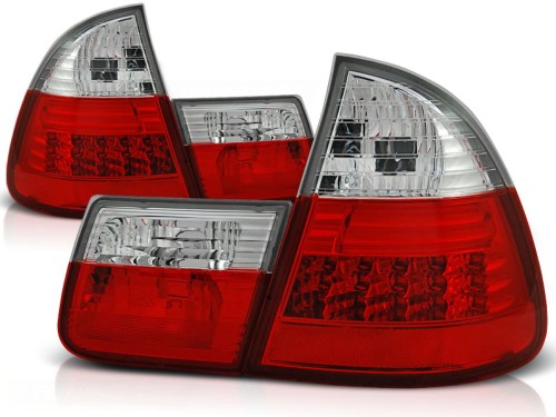 LAMPY TYLNE RED WHITE BMW SERII 3 E46 99-05 TOURING LED