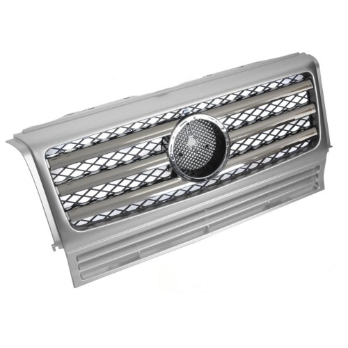 ATRAPA GRILL SILVER CHROME MERCEDES G KLASA W463 90-12 AMG