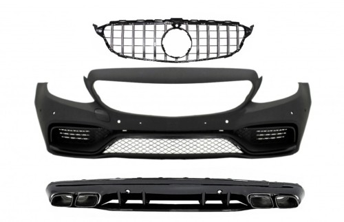 ZDERZAK PRZEDNI DYFUZOR GRILL MERCEDES C KLASA W205 S205 14-18 C63 DESIGN