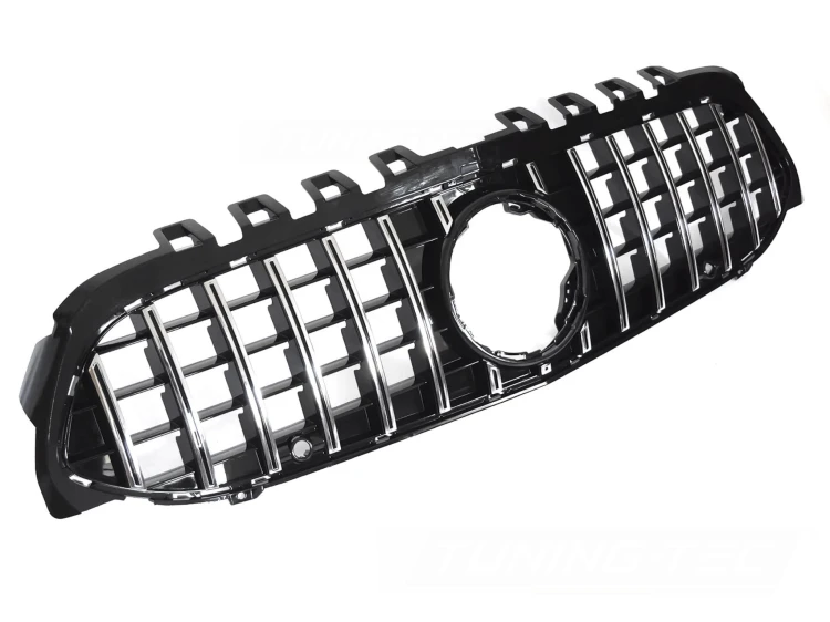 ATRAPA GRILL CHROME BLACK MERCEDES A-CLASS W177 18-22 PANAMERICANA
