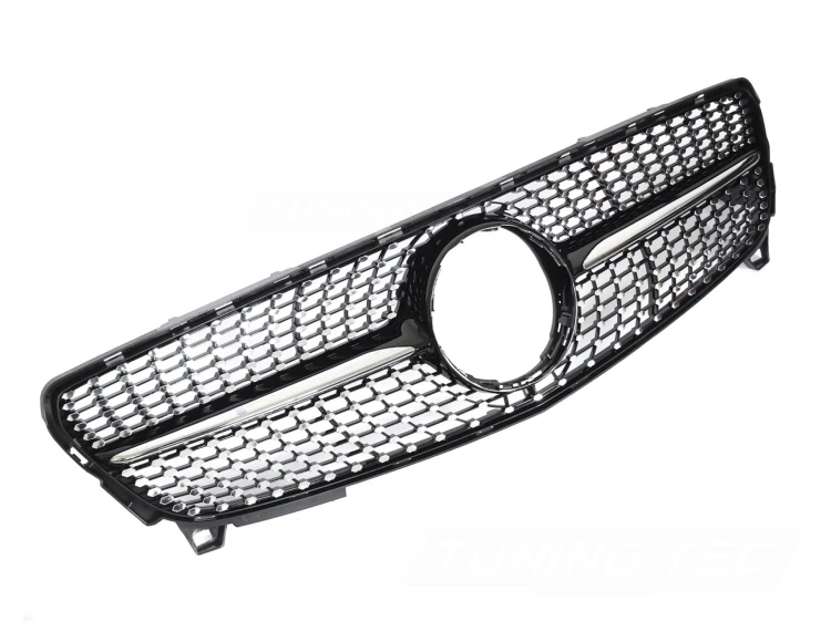 ATRAPA GRILL DIAMOND BLACK CHROME MERCEDES A KLASA W176 15-18