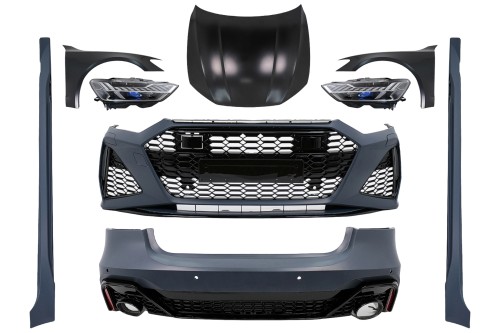 BODY KIT ZDERZAK PRZEDNI TYLNY MASKA LAMPY AUDI A7 C7 (10-14) RS7 C8 LOOK