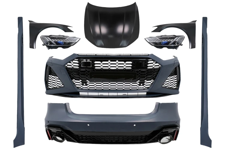 BODY KIT ZDERZAK PRZEDNI TYLNY MASKA LAMPY AUDI A7 C7 (10-14) RS7 C8 LOOK