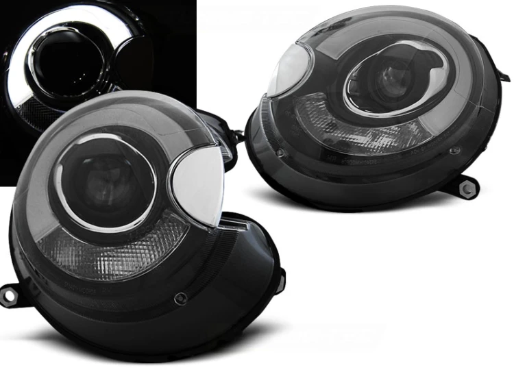 LAMPY PRZEDNIE REFLEKTORY BLACK MINI (COOPER) 06-14 LED