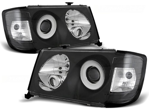 LAMPY PRZEDNIE REFLEKTORY BLACK MERCEDES W124 01.85-04.93