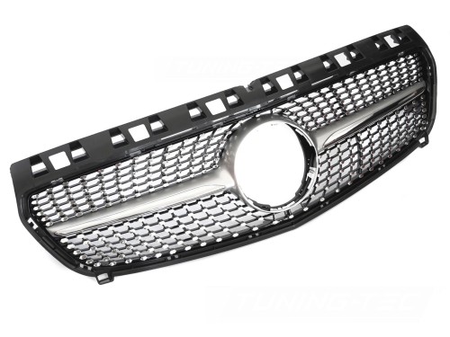 ATRAPA GRILL DIAMOND SILVER CHROME MERCEDES A KLASA W176 12-15
