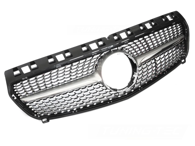 ATRAPA GRILL DIAMOND SILVER CHROME MERCEDES A KLASA W176 12-15