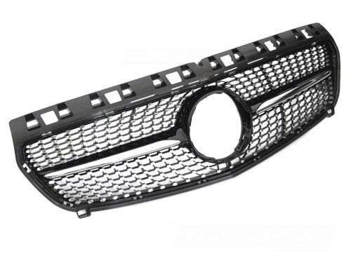 ATRAPA GRILL DIAMOND BLACK CHROME MERCEDES A KLASA W176 12-15