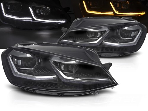 LAMPY PRZEDNIE REFLEKTORY SILVER SEQ DRL VW GOLF VII 17-19 LED