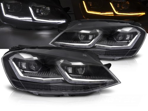 LAMPY PRZEDNIE REFLEKTORY SILVER SEQ DRL VW GOLF VII 13-17 LED
