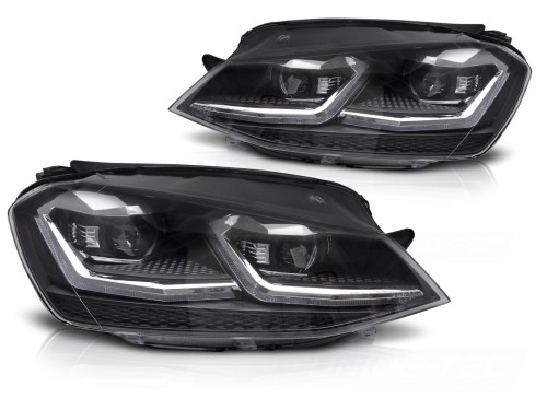 LAMPY PRZEDNIE REFLEKTORY SILVER SEQ DRL VW GOLF VII 13-17 LED