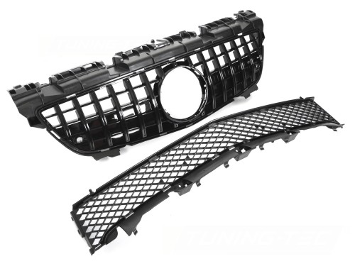 ATRAPA GRILL GLOSSY BLACK MERCEDES SLK R172 11-15 PANAMERICANA
