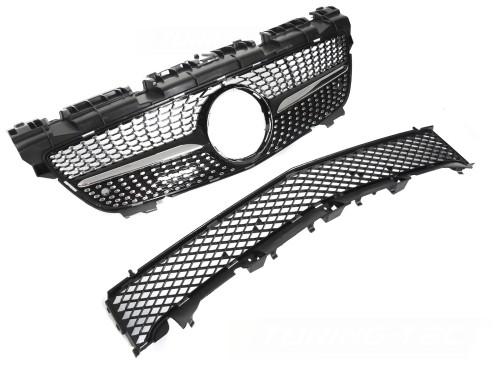 ATRAPA GRILL BLACK CHROME MERCEDES SLK R172 11-15 DIAMOND