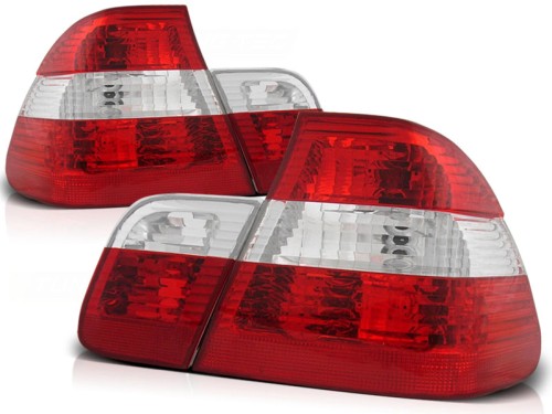LAMPY TYLNE RED WHITE BMW SERII 3 E46 09.01-03.05 SEDAN