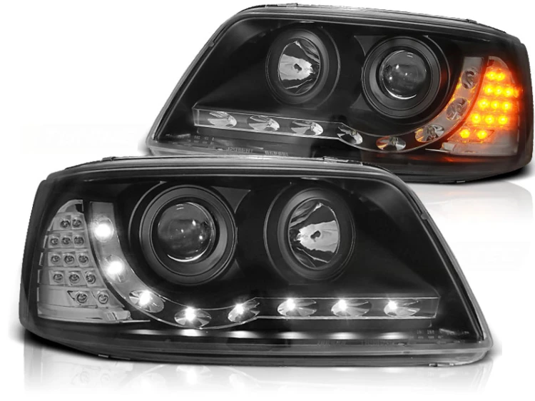 LAMPY PRZEDNIE REFLEKTORY BLACK VW T5 04.03-08.09