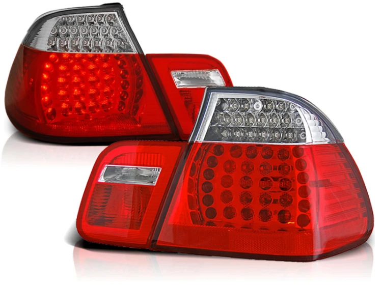 LAMPY TYLNE RED WHITE BMW SERII 3 E46 05.98-08.01 SEDAN