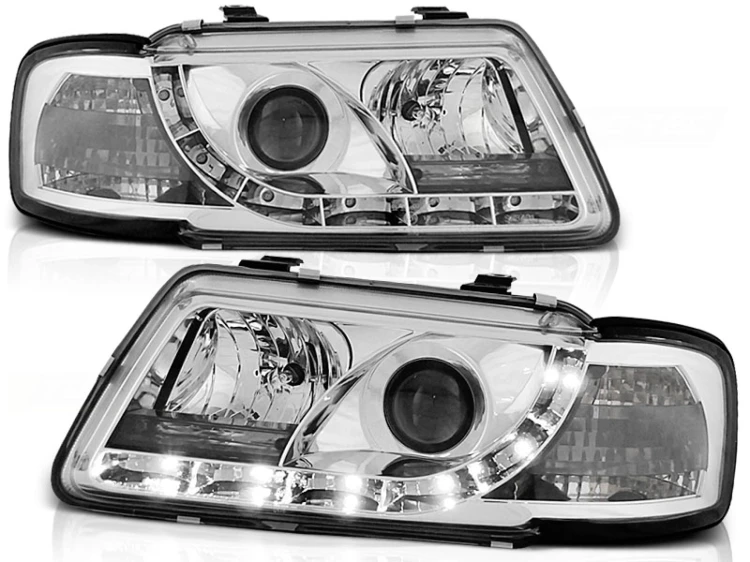 LAMPY PRZEDNIE REFLEKTORY CHROME AUDI A3 8L 08.96-08.00