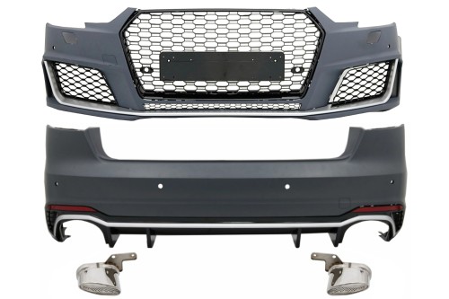 BODY KIT ZDERZAK PRZEDNI TYLNY AUDI A4 B9 (16-18) RS4 DESIGN