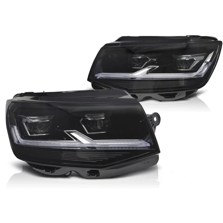 LAMPY PRZEDNIE REFLEKTORY BLACK DRL VW T6 15-19 LED
