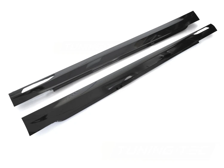 NAKŁADKI NA PROGI BMW SERII 5 G60 G61 23+ M PAKIET LOOK CZARNY POŁYSK