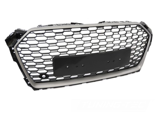 GRILL ATRAPA PLASTER MIODU SILVER BLACK AUDI A5 F5 16-18