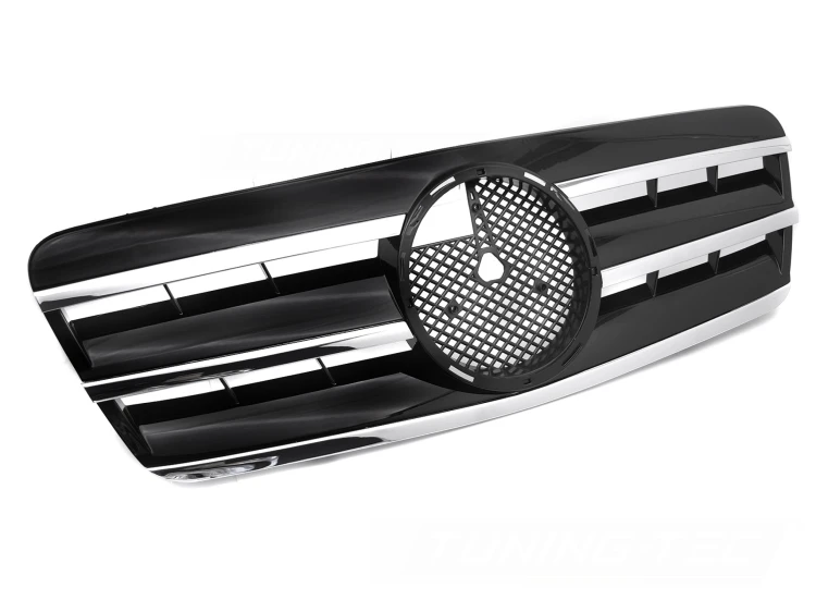 ATRAPA GRILL BLACK CHROME MERCEDES CLK W208 96-02 AMG