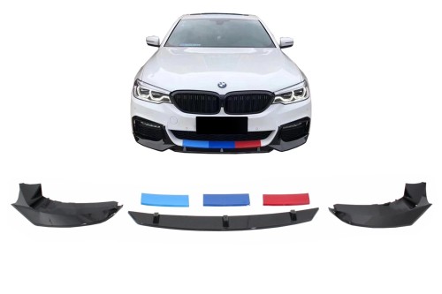 DOKŁADKA PRZEDNIEGO ZDERZAKA BMW 5 G30 G31(2017+) M5 LOOK CZARNY POŁYSK