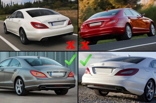 DYFUZOR ZDERZAKA TYLNEGO MERCEDES AMG CLS SEDAN W218 11-17 CZARNY MAT CLS63