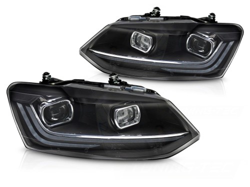 LAMPY PRZEDNIE REFLEKTORY LED SEQ VW POLO 6R 09-17