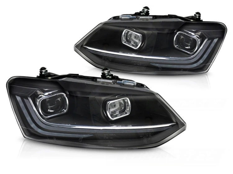 LAMPY PRZEDNIE REFLEKTORY LED SEQ VW POLO 6R 09-17