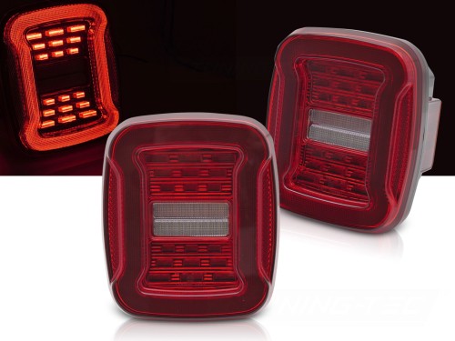 LAMPY TYLNE JEEP WRANGLER YJ 91-96 / TJ 96-06 RED WHITE LED