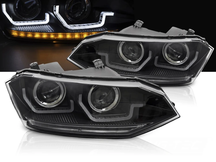 LAMPY PRZEDNIE VW POLO VI 2G 17-21 SEQ LED DRL BLACK