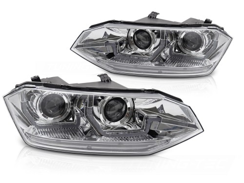 LAMPY PRZEDNIE REFLEKTORY VW POLO VI 2G 17-21 SEQ LED DRL CHROME