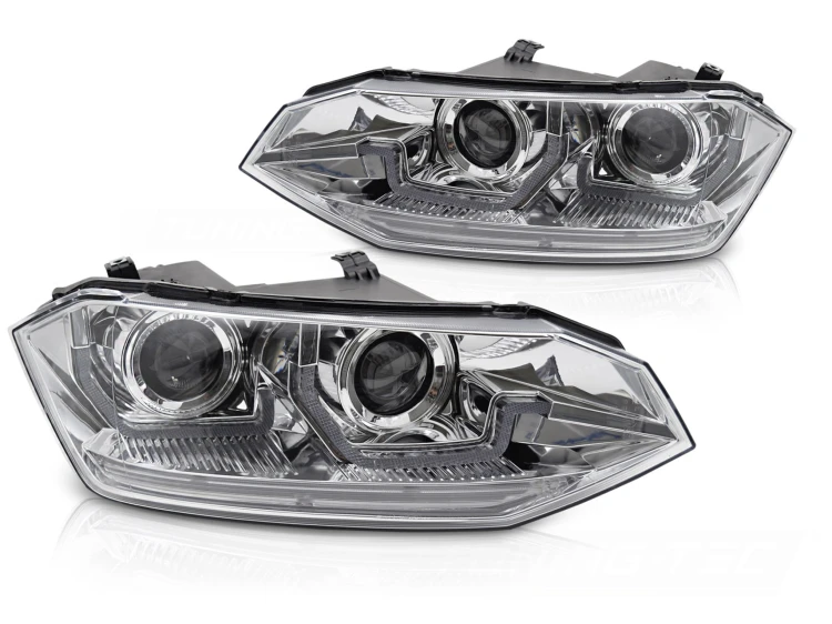 LAMPY PRZEDNIE REFLEKTORY VW POLO VI 2G 17-21 SEQ LED DRL CHROME