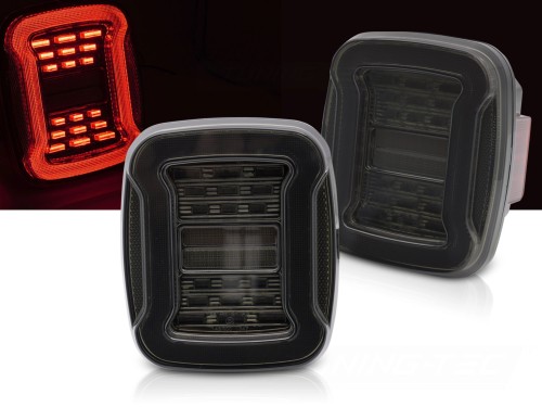 LAMPY TYLNE JEEP WRANGLER YJ 91-96 / TJ 96-06 SMOKE LED