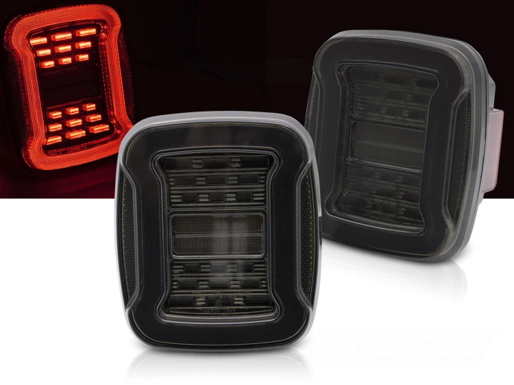LAMPY TYLNE JEEP WRANGLER YJ 91-96 / TJ 96-06 SMOKE LED